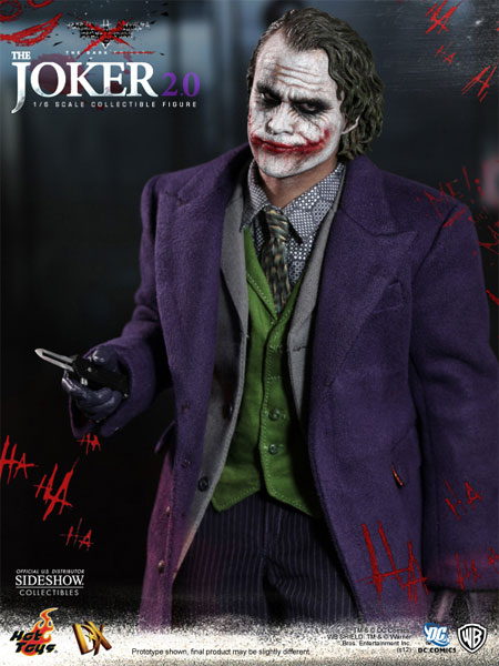 1/6 Joker Heath Ledger Costume Suit 2.0 Batman For DX01 DX11 Hot Toys SHIP ☆USA☆ 