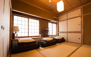 A traditional room at the Anne Hostel Asakusabashi