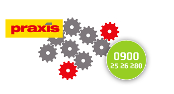 Praxis gebruikt een 0900-nummer.