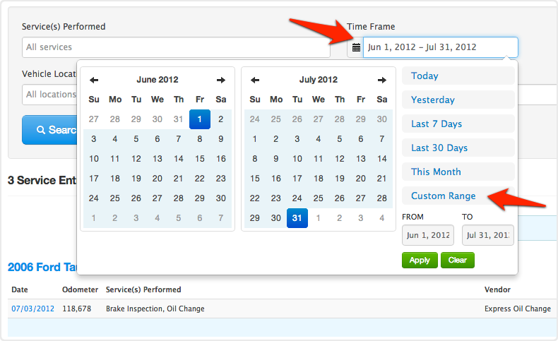 New Release Custom Date Range Picker On Reports And More Fleetio