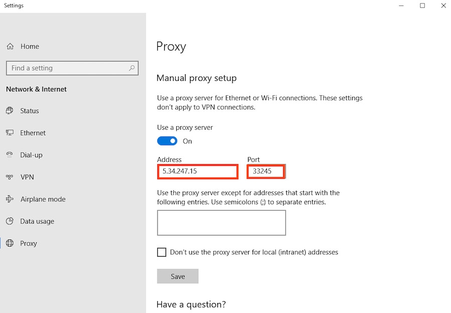 Step 5 how to configure Microsoft Edge browser for proxy servers