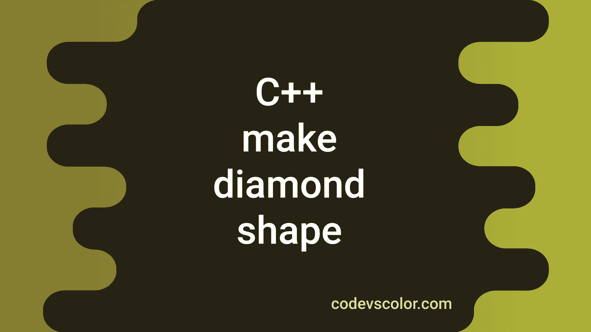 C++ program to print a diamond shape star pattern - CodeVsColor
