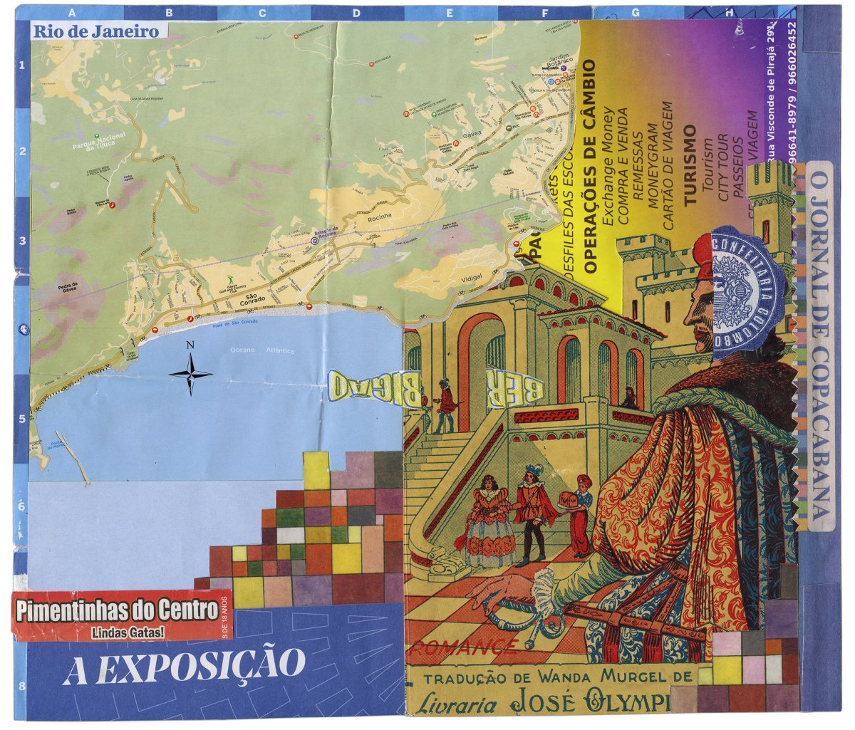 Widzenie powtórne [Brazylia Rio de Janeiro], 2019, kolaz papier, 23x27cm