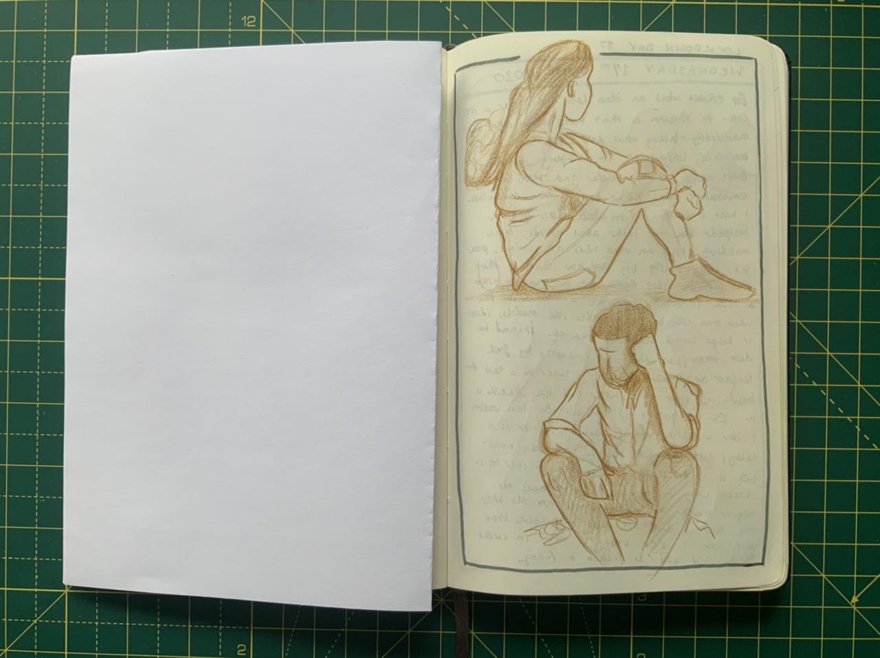 Pencil sketches from Adam Westbrook&rsquo;s sketchbook