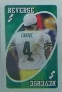 NFL Greatest Stars: Brett Favre Green Uno Reverse Card