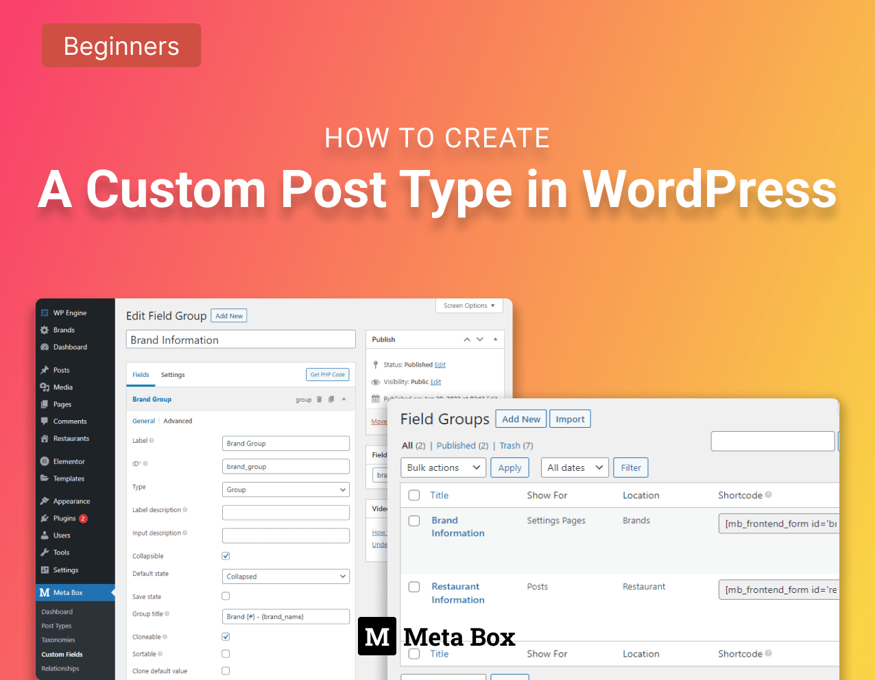 create custom post type taxonomies