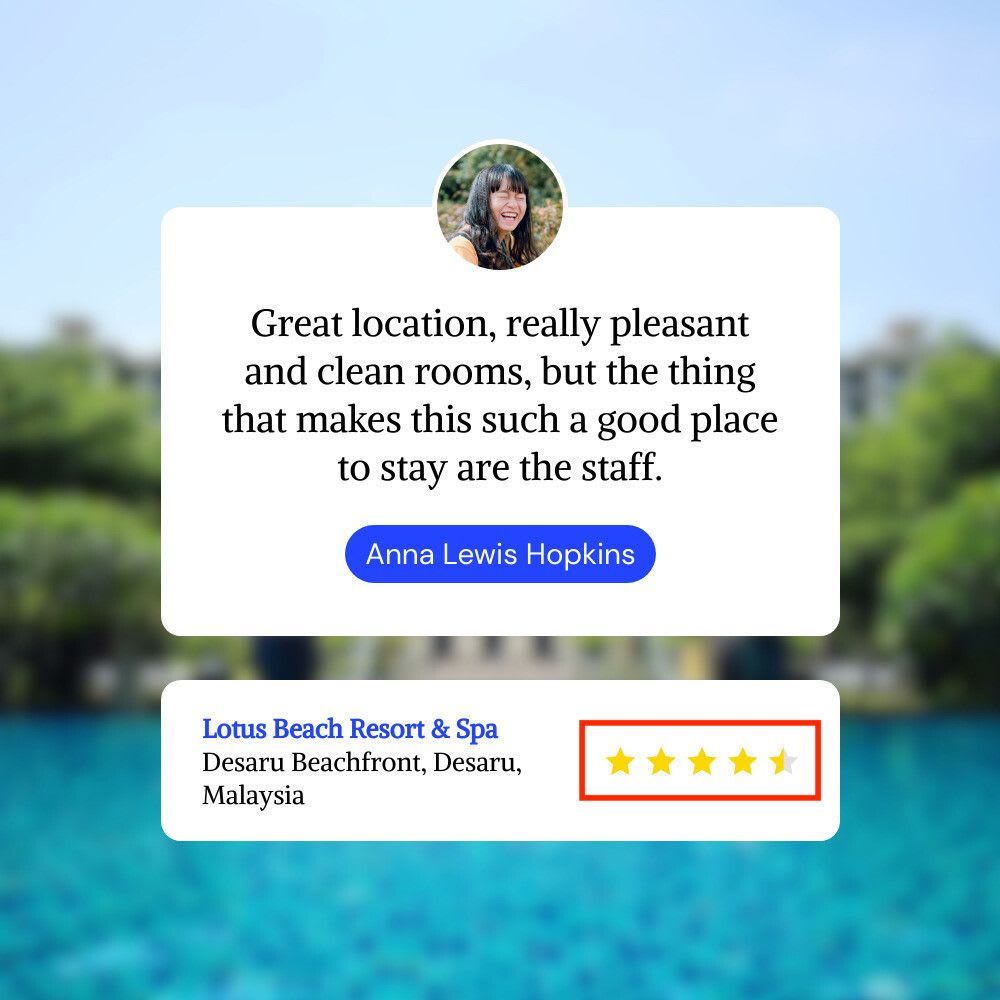 Bannerbear Travel Review image with updated special object (star rating)