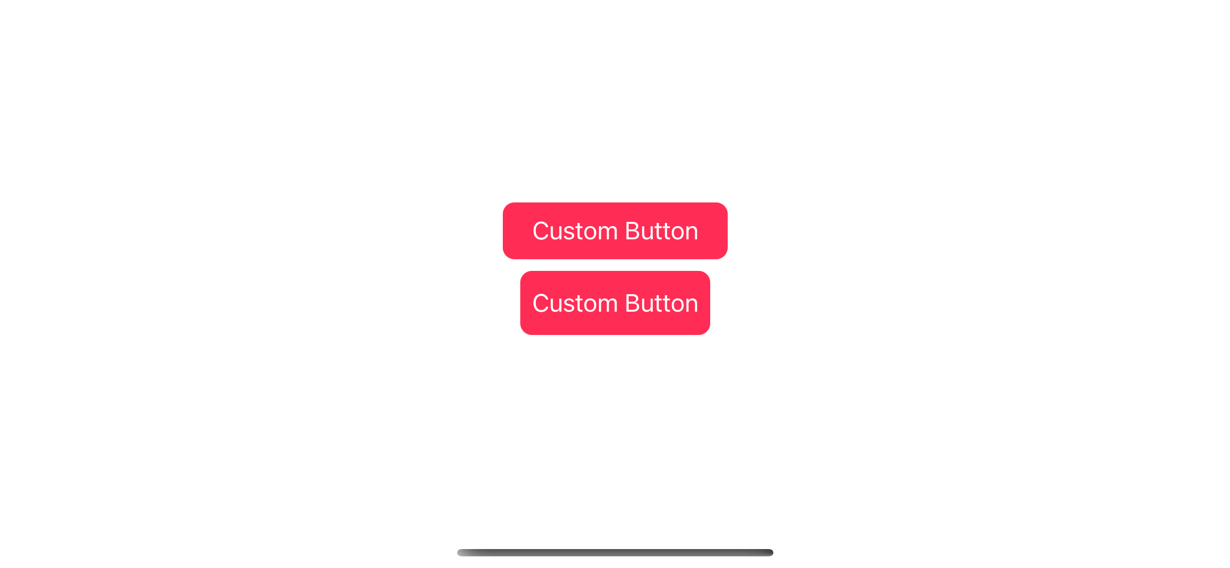 The use of padding and frame to control button sizes.
