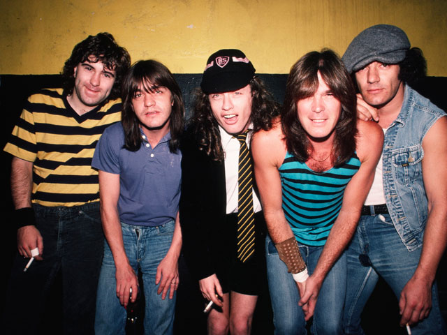 The five guys in the band AC/DC
