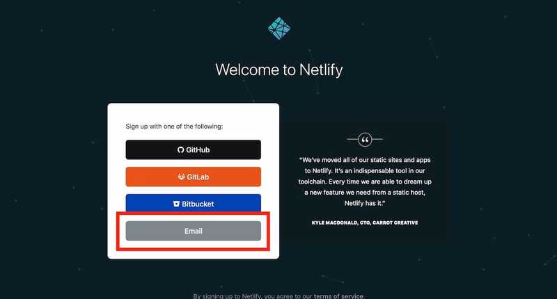 netlify-sign-up