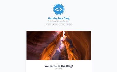 Screenshot of a page created with Gatsby developer blog