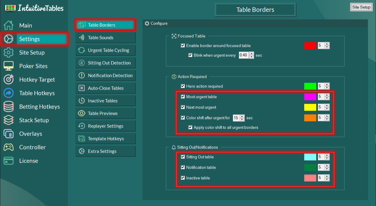 New Table Borders