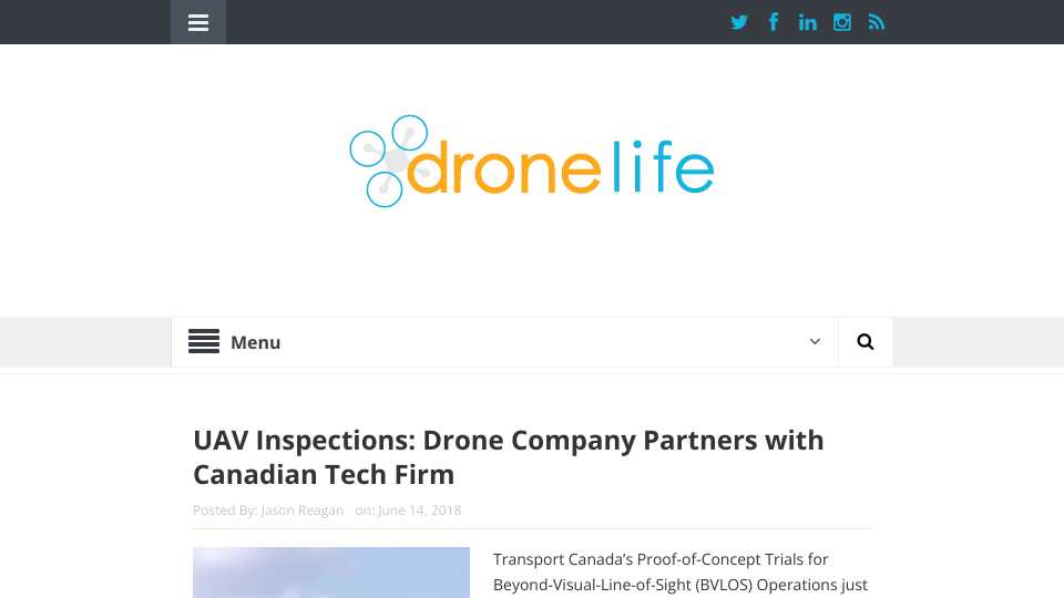 UAV Inspections: Drone Company Partners with Canadian Tech Firm