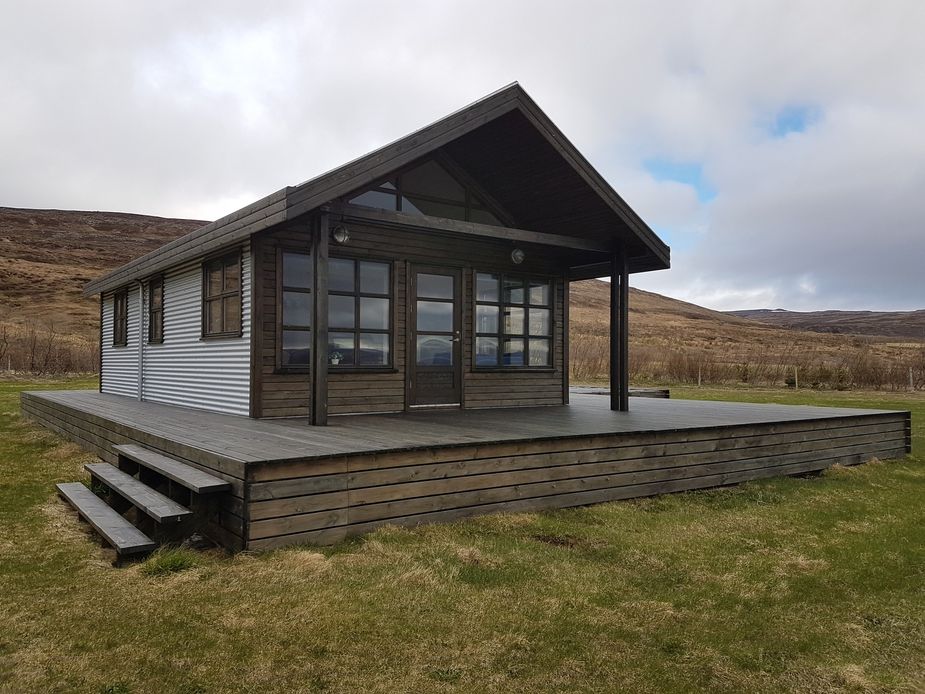 The holiday home is situated in the middle of Icelandic nature