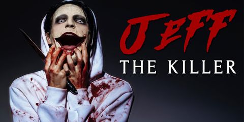 The point of Jeff the Killer’s outfit is not his clothing or shoes, but his incredibly creepy and horrific face.