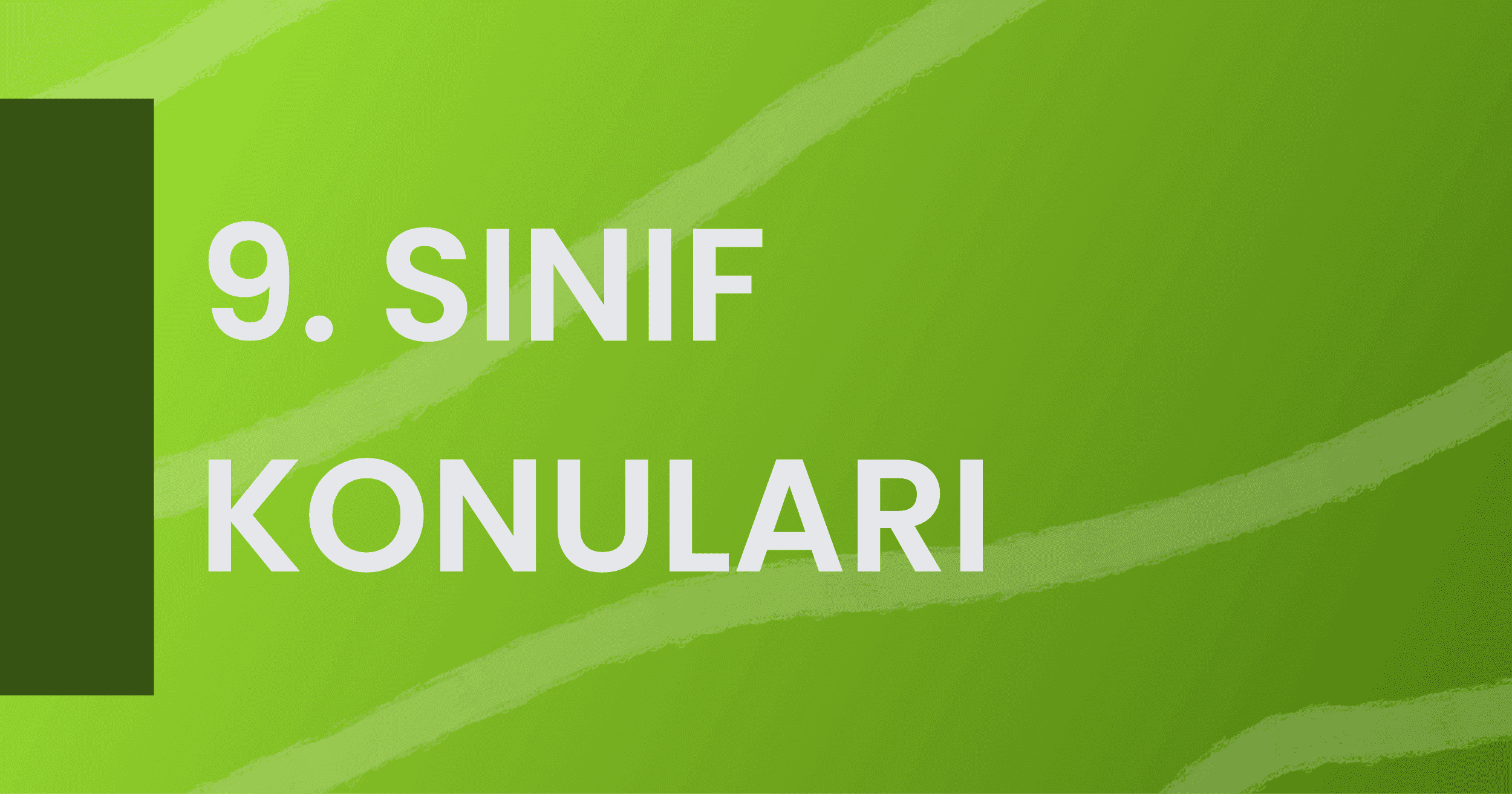 9. Sınıf Konuları (2021 – 2022 MEB Uyumlu)