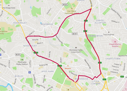 Scott Hall 10km run route map card image