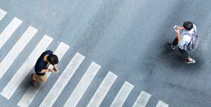 Pedestrians crossing