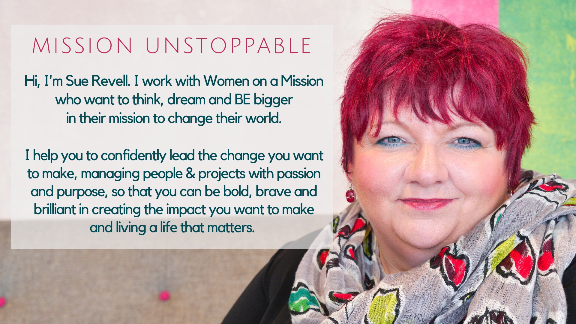 Sue Revell - Mission Unstoppable image header