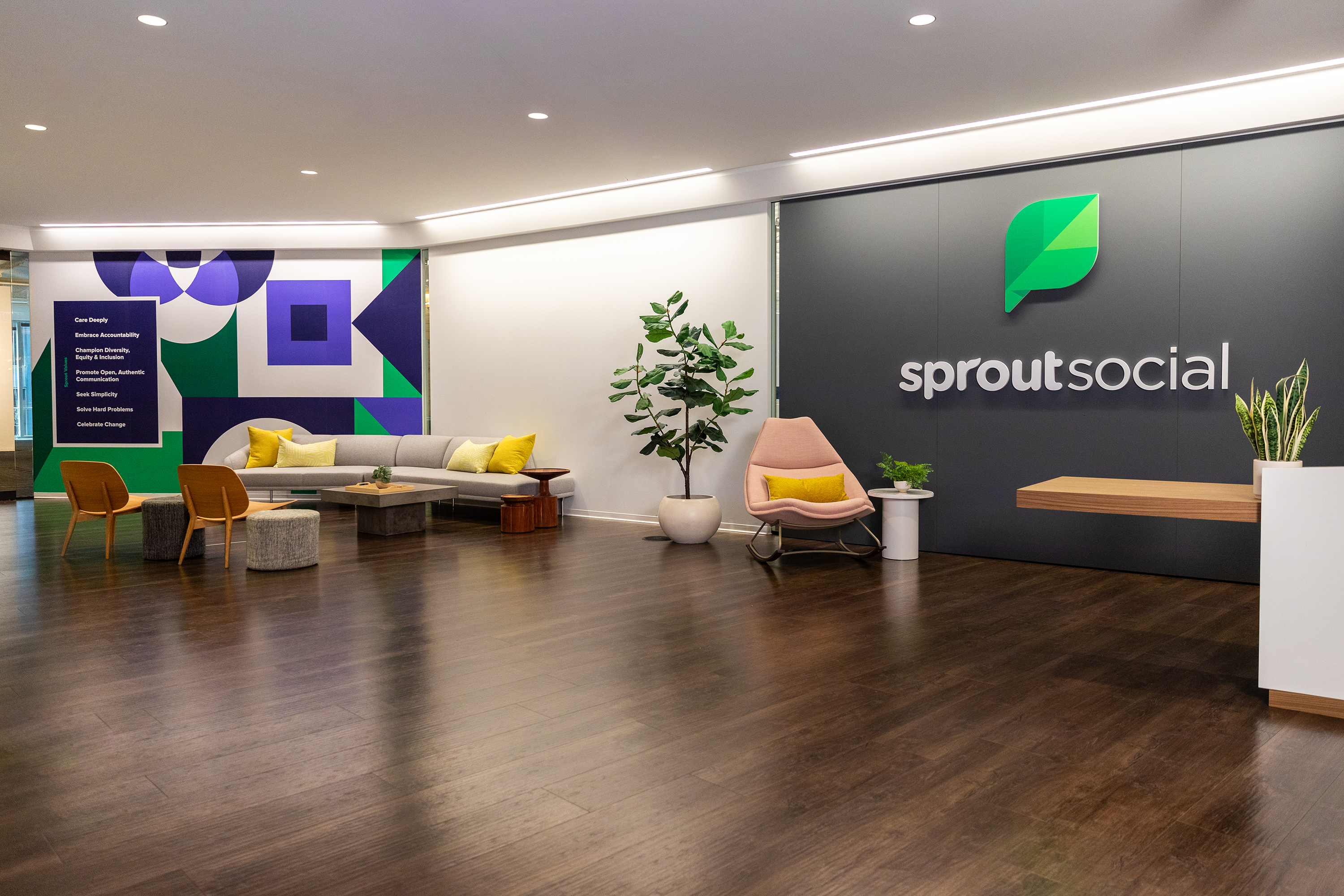 Sprout Social Chicago office lobby