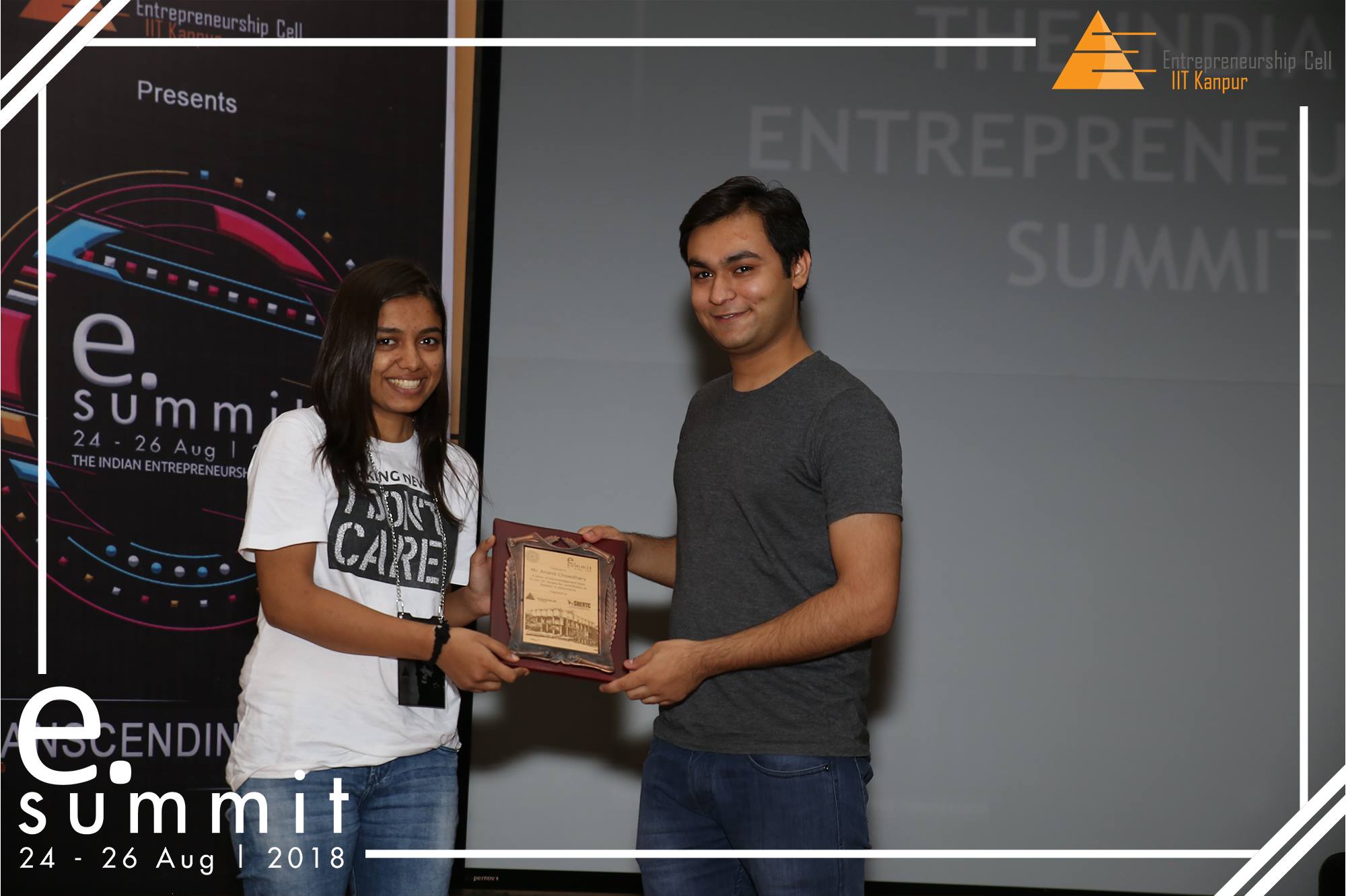 Anand Chowdhary receiving an award