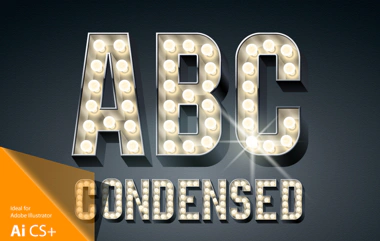 3d Condensed Lampboard alphabet images/3D-condense-black-typefaces-aphabet_1.jpg