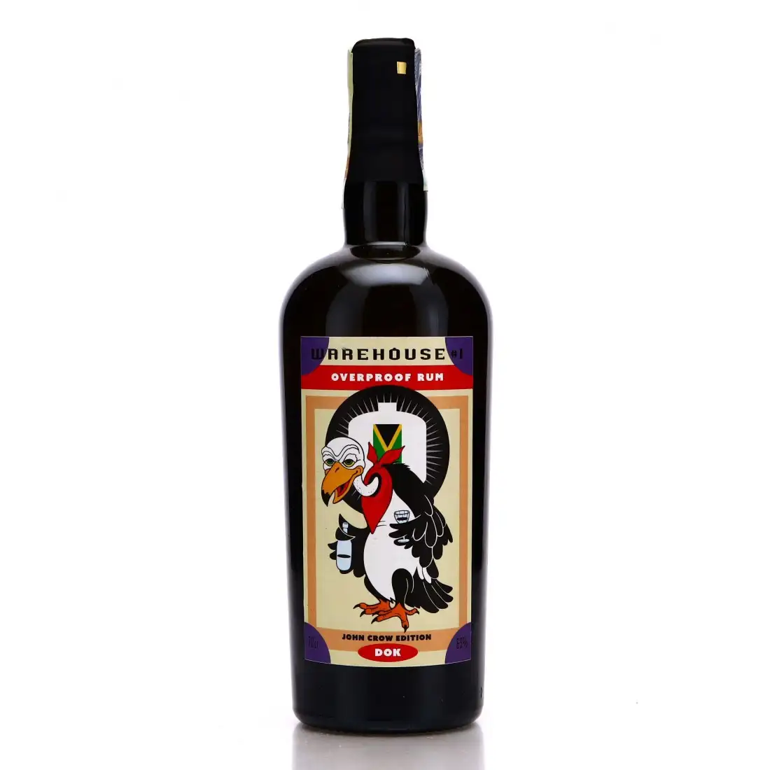 Image of the front of the bottle of the rum Overproof Rum John Crow Edition DOK