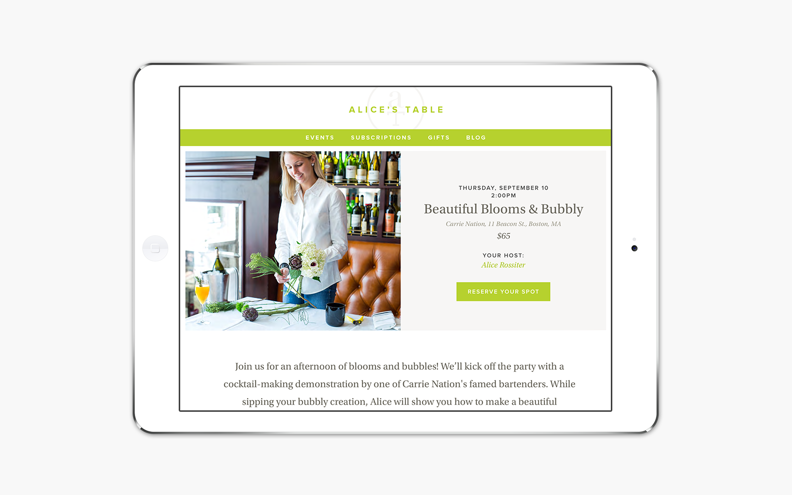 Alice's Table — Fore Design