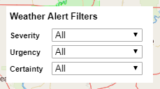 Weather Alert Filter Control