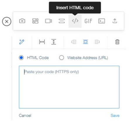 Wix Blog Post Insert HTML Code