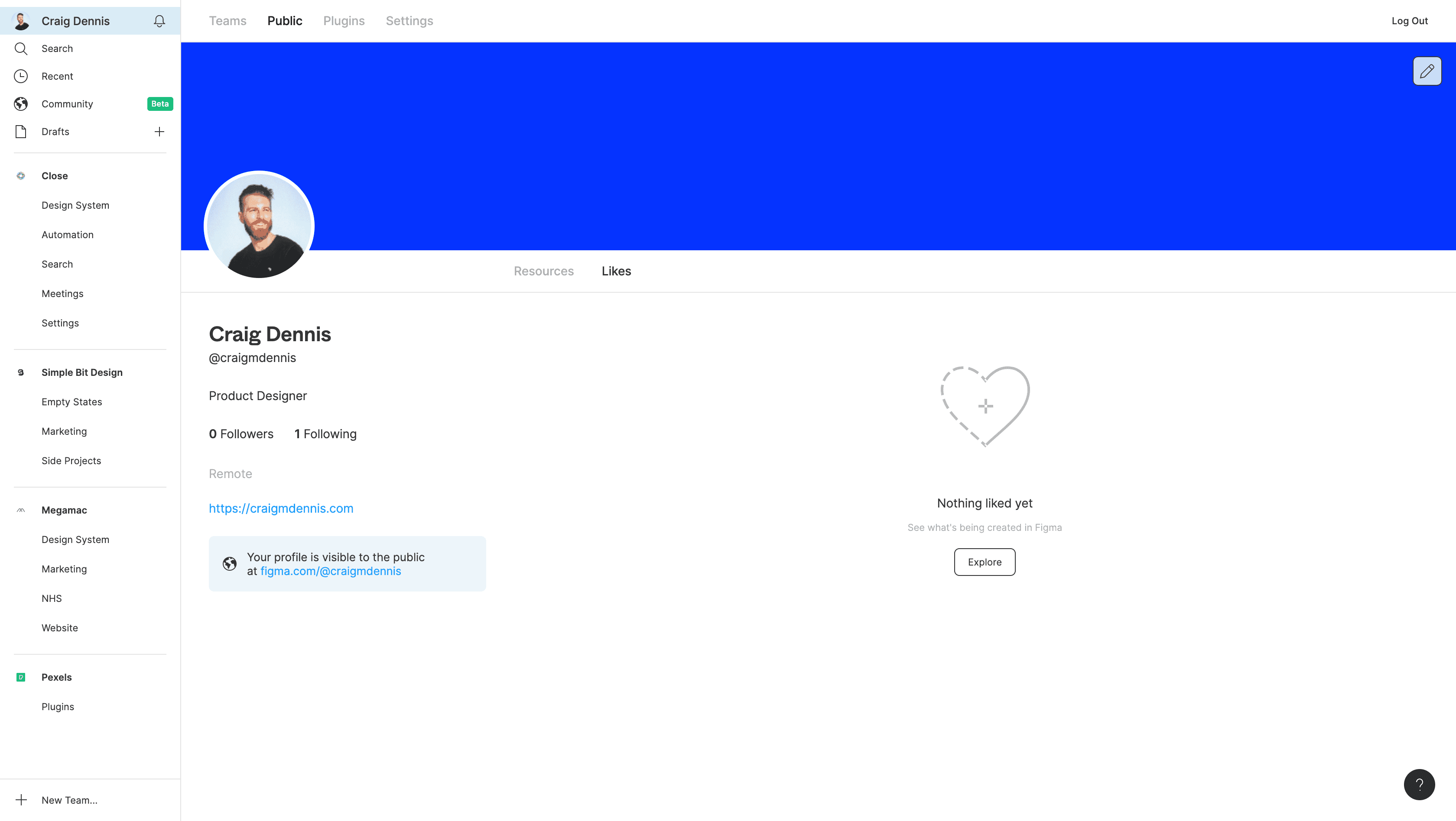 Screenshot of No likes in Figma Community