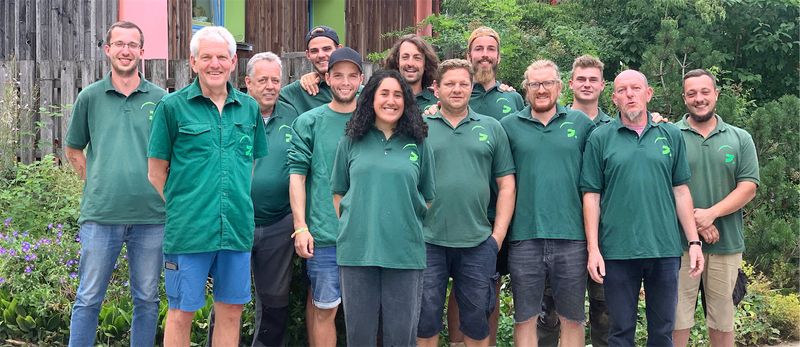 Mitarbeiter und Team von Grünbau 