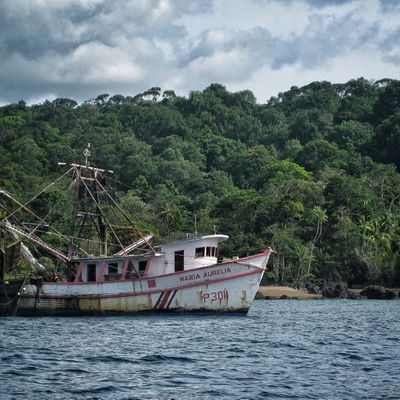 An old boat in Corcovado National Park