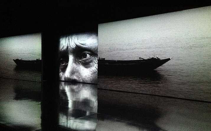 Ranbir Kaleka, House of Opaque Water, 2012. 3 channel projection with sound on 3 panels