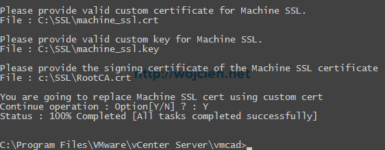 vCenter Server 6. - Replacing SSL certificates with custom VMCA - 7
