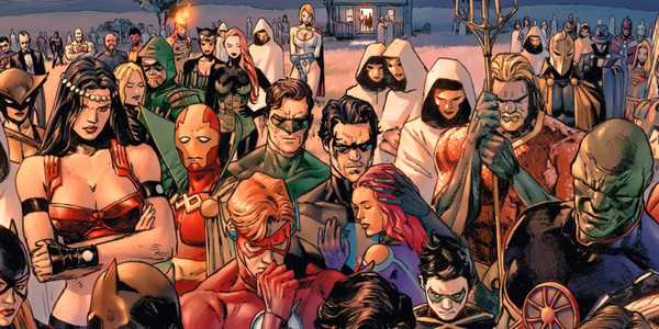 Heróis reunidos após tragédia em "Heróis em Crise" de Tom King para a DC Comics