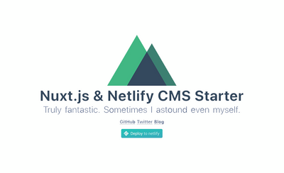 Screenshot of a page created with Nuxt & Netlify CMS Boilerplate