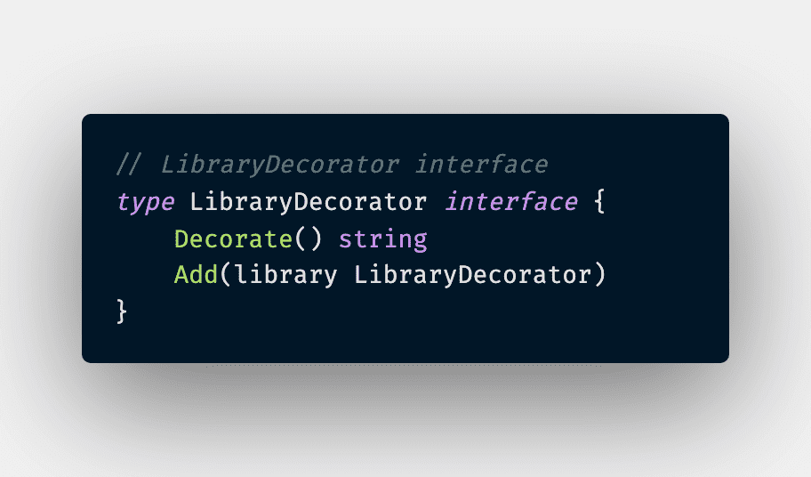 Decorator Library Interface