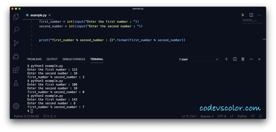 python-modulo-explanation-with-example-codevscolor