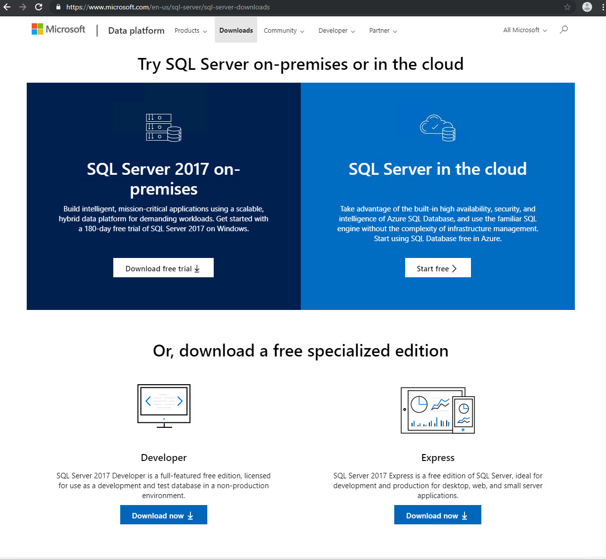 sql server 2017