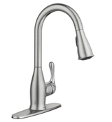 image MOEN Kaden Single-Handle Pull-Down Sprayer Kitchen Faucet with Reflex and Power Clean in Spot Resist Stain