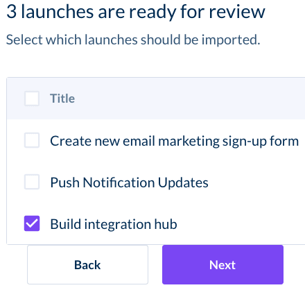Launch review page. 