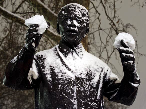 Nelson Mandela In the Snow Nelson Mandela In the Snow