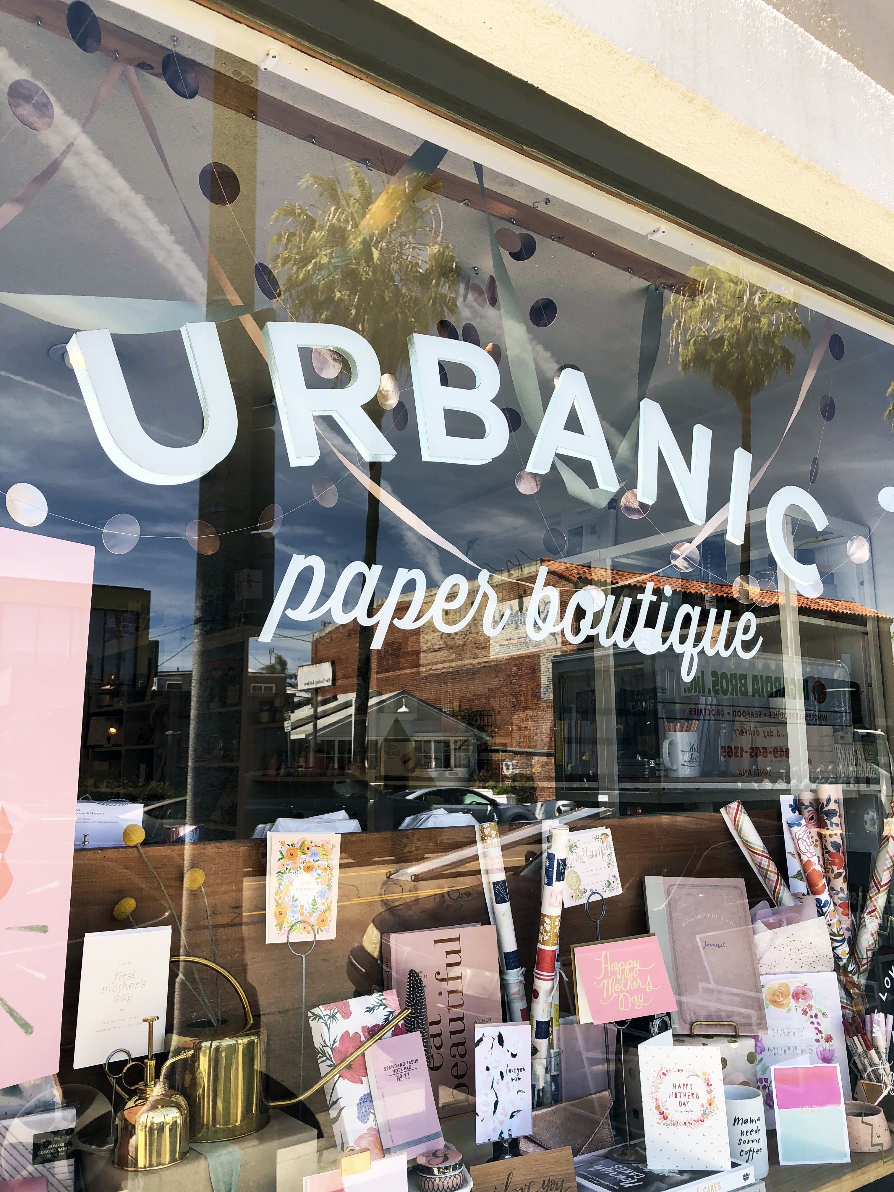 urbanic paper boutique front window