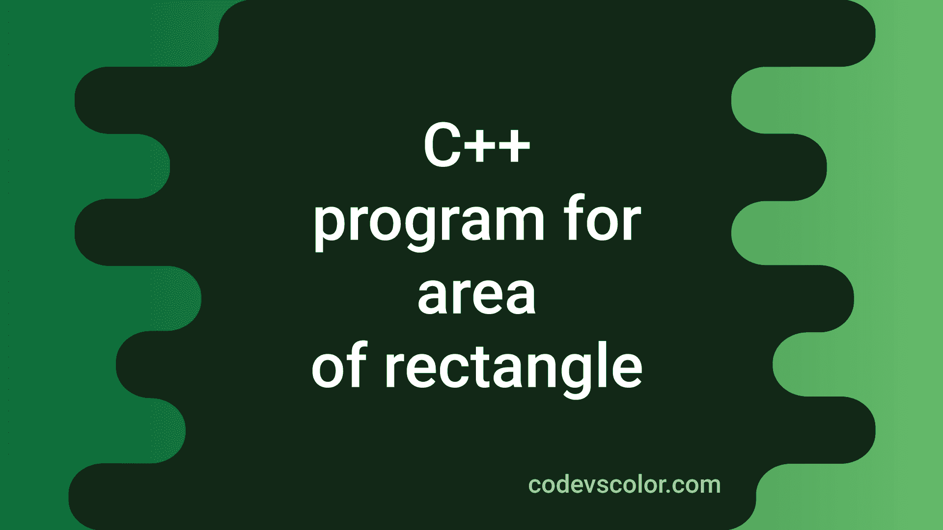 find the area of rectangle in c