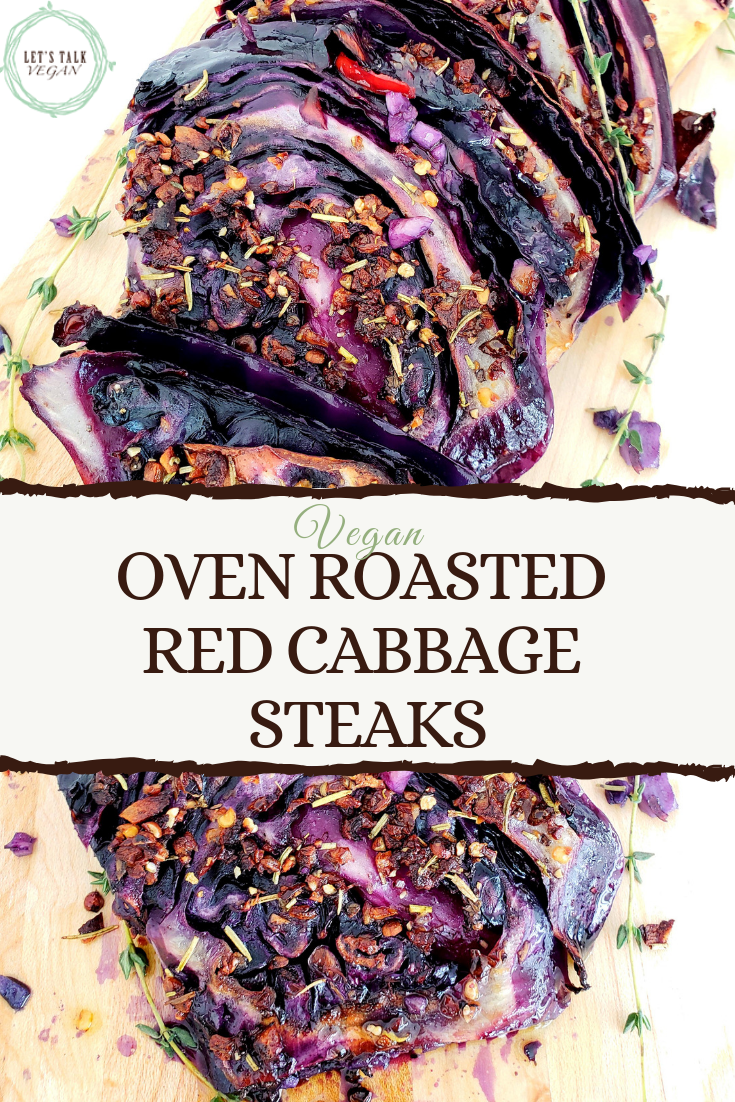 Roasted red cabbage steaks