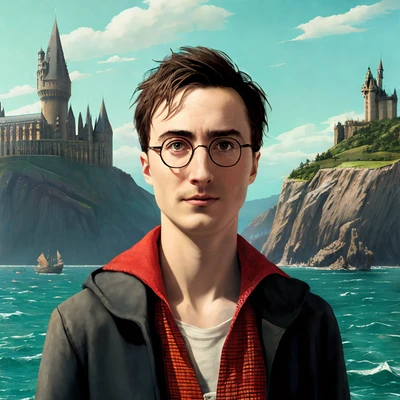 an ai generated image of myself as harry potter