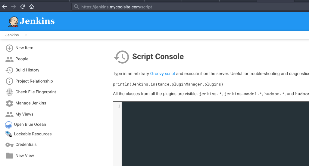 script console