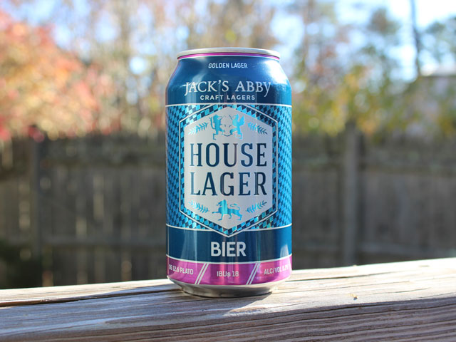 House Lager, a Golden Lager brewed by Jack's Abby