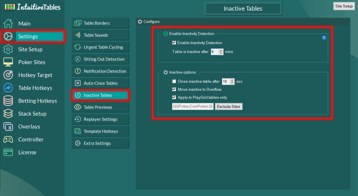 Inactive Table Detection